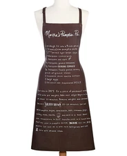 Martha Stewart Kitchen Chef Apron 100% Cotton Martha's Pumpkin Pie Recipe