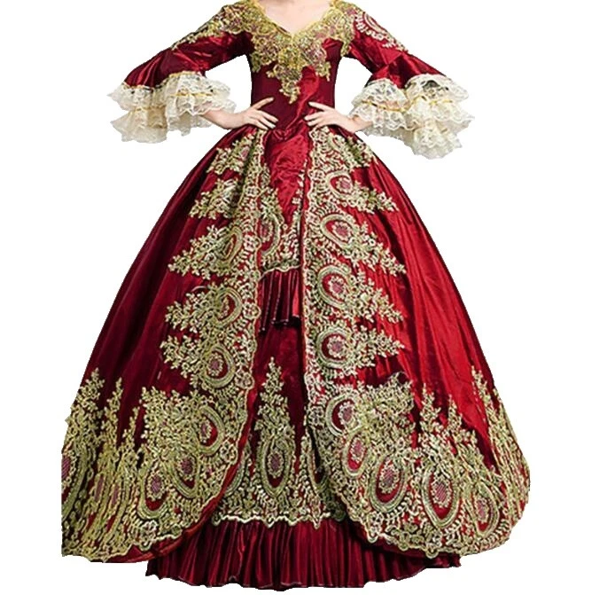 Satin Dress Victorian Costumes