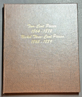 Dansco Coin Album 2 Cent Pieces 1864 1872 & Nickel 3 Cent Pieces 1865 1889