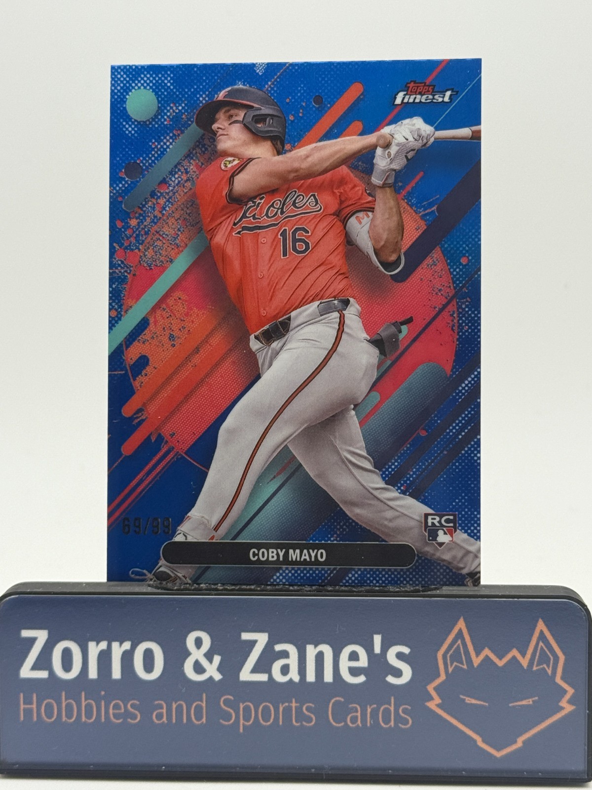 Coby Mayo 2025 Topps Finest #255 "RARE" Tier /99 Blue (RC) Orioles 69/99