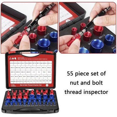 Portable Aluminum Thread Checker Gauges Set 50PCS For Accurate Size Measurement