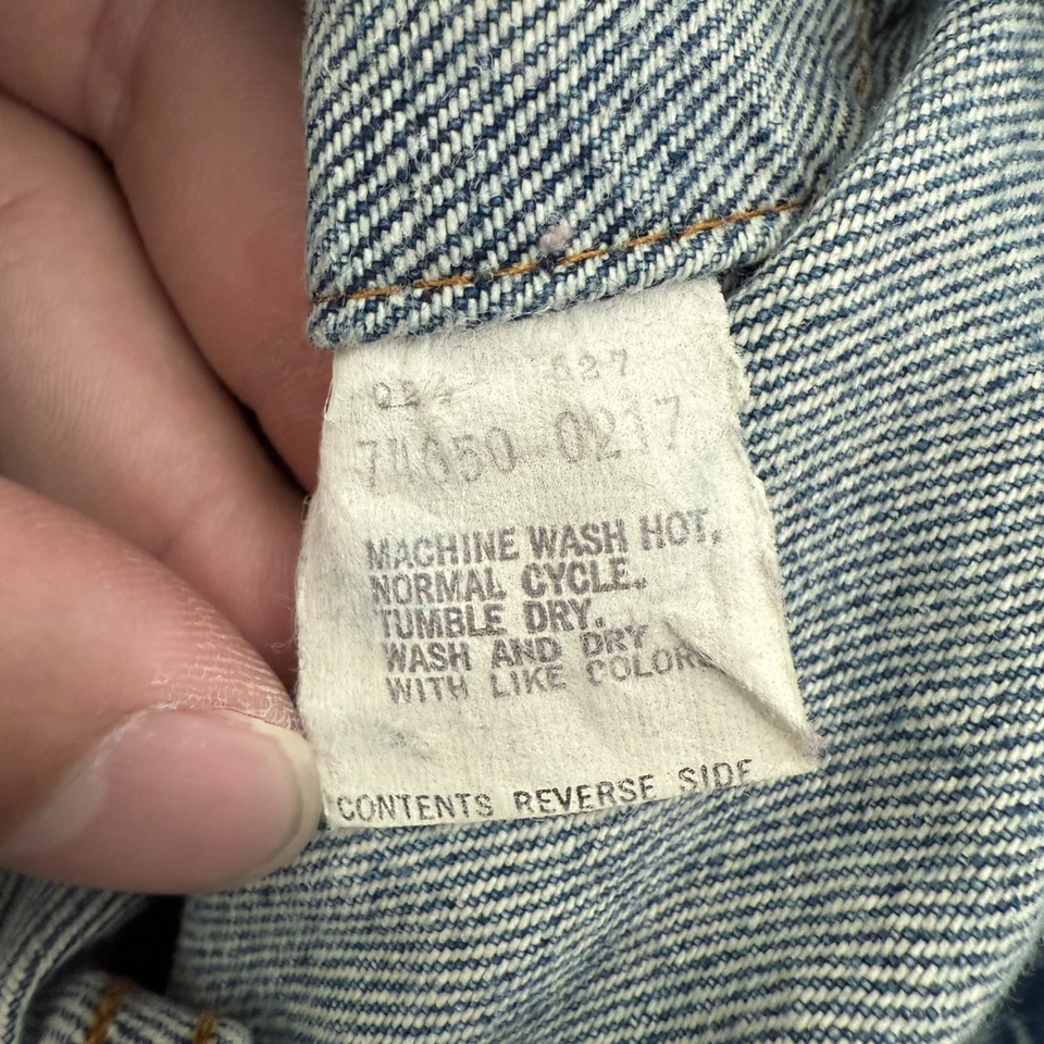 Chaqueta Levis de Colección Para Hombre L Azul Cuero Tab Denim Trucker 74650 0217 Foto 4 de 4