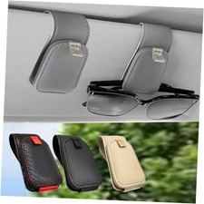 Sunglass Holder for Car, 2 Pack Car Sunglass Holder Visor Clip Magnetic Gray