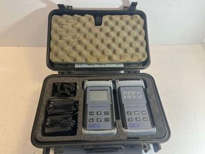 EXFO FOT-90A, FLS-210B Fiberoptic Power Meter Optical Power Test Set S-4358/G