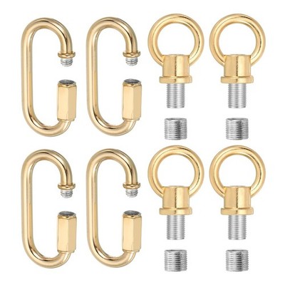 M10 Fine Thread Lamp Female Loop Holder with M12 Adapter Chain Quick Link, Li...