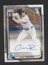 Casey Saucke 2024 Bowman Chrome 1st Auto White Sox