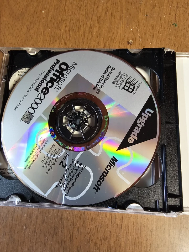 微软 Office 2000 专业 2 张光盘 PC/计算机 Word Excel Powerpoint Out — 第 3/3 张图片