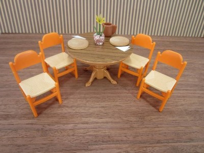 Dollhouse Miniature Table and 4 Chairs Tomy Smaller Home & Garden, Accessories