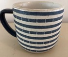 Hearth & Hand With Magnolia 13oz Stoneware Clipped Striped Coffee Mug Blue — photo 2
