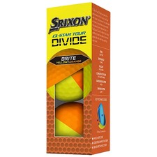 Srixon Q Star Tour Divide Golf Balls Red Blue Orange + Yellow 3 Ball Pack Gift
