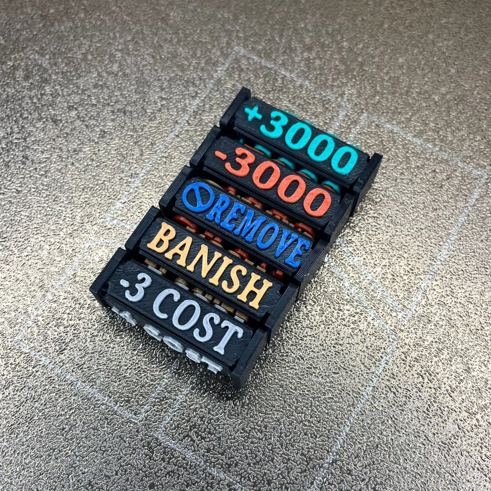 TCG Gametokens, Komplettset, Effektwürfel, Stärkezähler, Dice, One Piece, 5 Stk - Bild 4 von 4