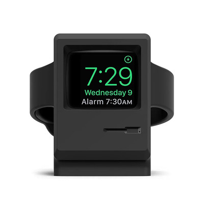 Retro Computer Silicone Charging Stand Dock Holder Bracket Base for Apple Watch