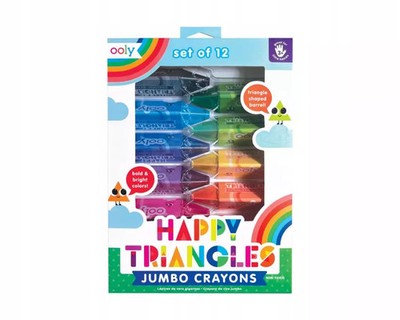 810104680394 Kredki trójkątne jumbo Happy Triangles 12szt Ooly