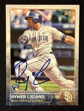 2015 Topps Rymer Liriano Signed Rookie Card 298 Padres Autograph Auto RC. rookie card picture