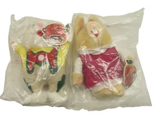 NIP 8" plush dolls Lil Bunny Huckle Cat The Busy World of Richard Scarry 1992