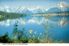 Jackson Lake  Teton Mountain Range, 1984 Postcard