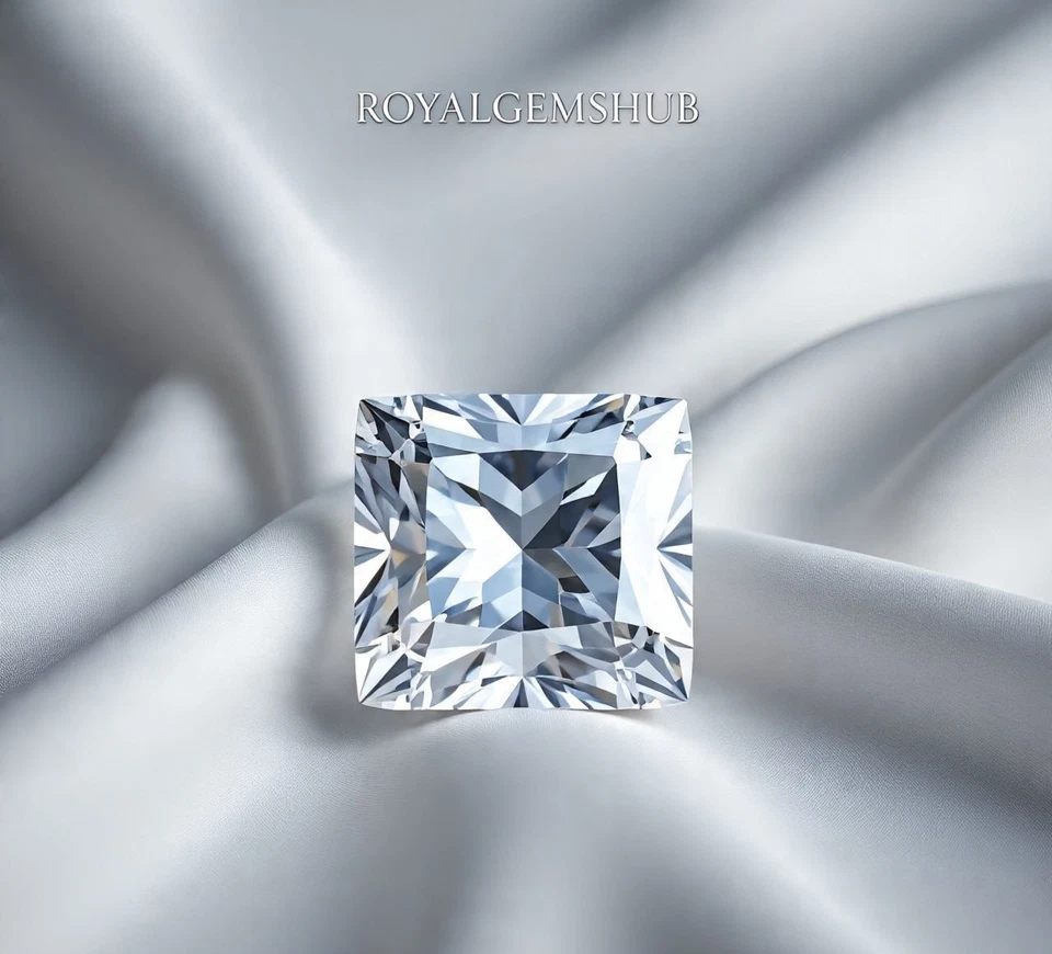 2 Ct Natural Princess Cut White Color Diamond