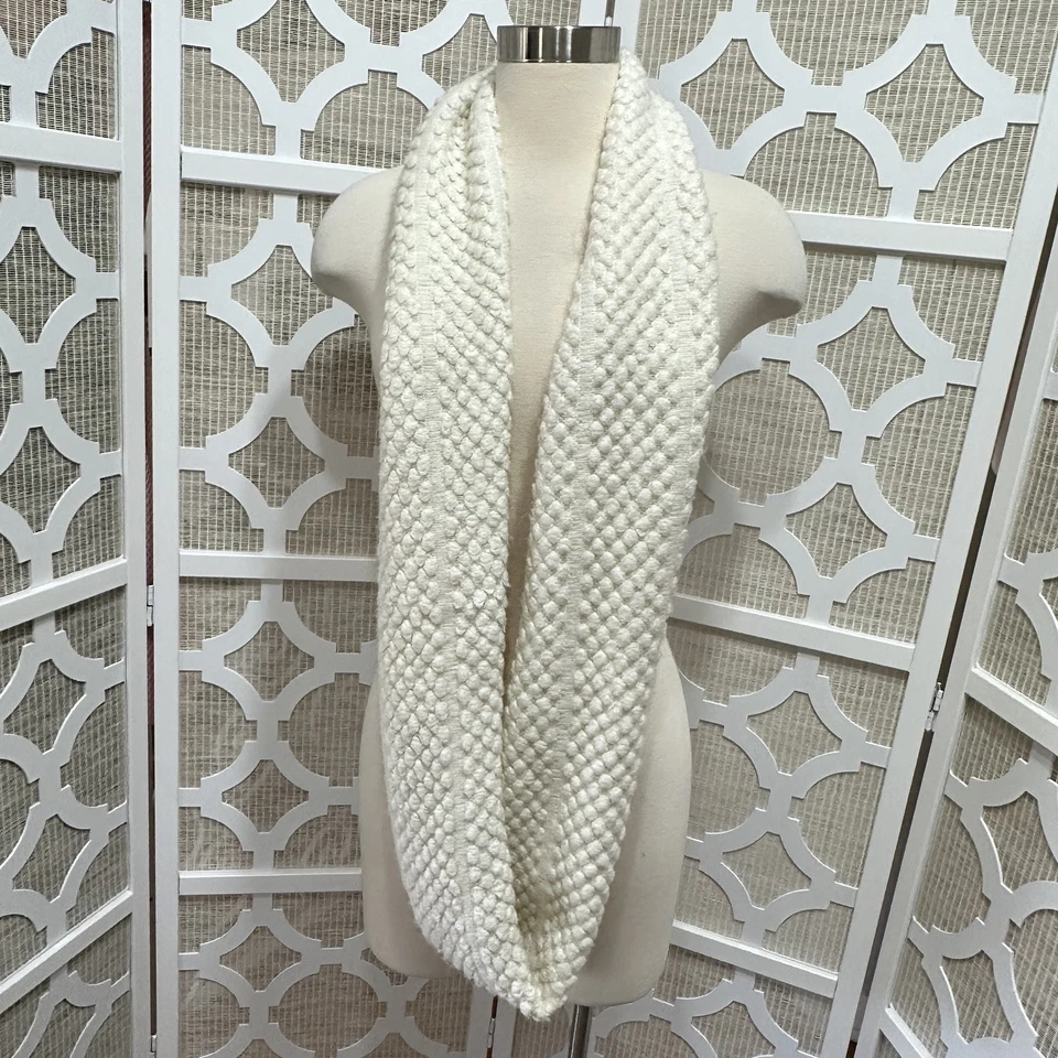 PrAna Bufanda Infinita Tejida Mujer OS Punto Crema Acogedora Gruesa Exterior Foto 4 de 4