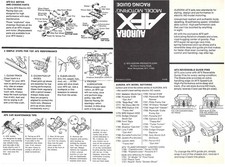 1973 Aurora NY AFX Pre Magnatraction Non-Mag Racing Paper Guide Vintage Fold Out