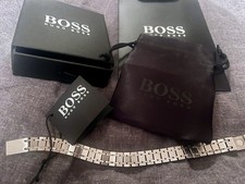 Hugo Boss Stainless Steel Magnetic Bracelet Men's BNWT with bag, pouch and box 