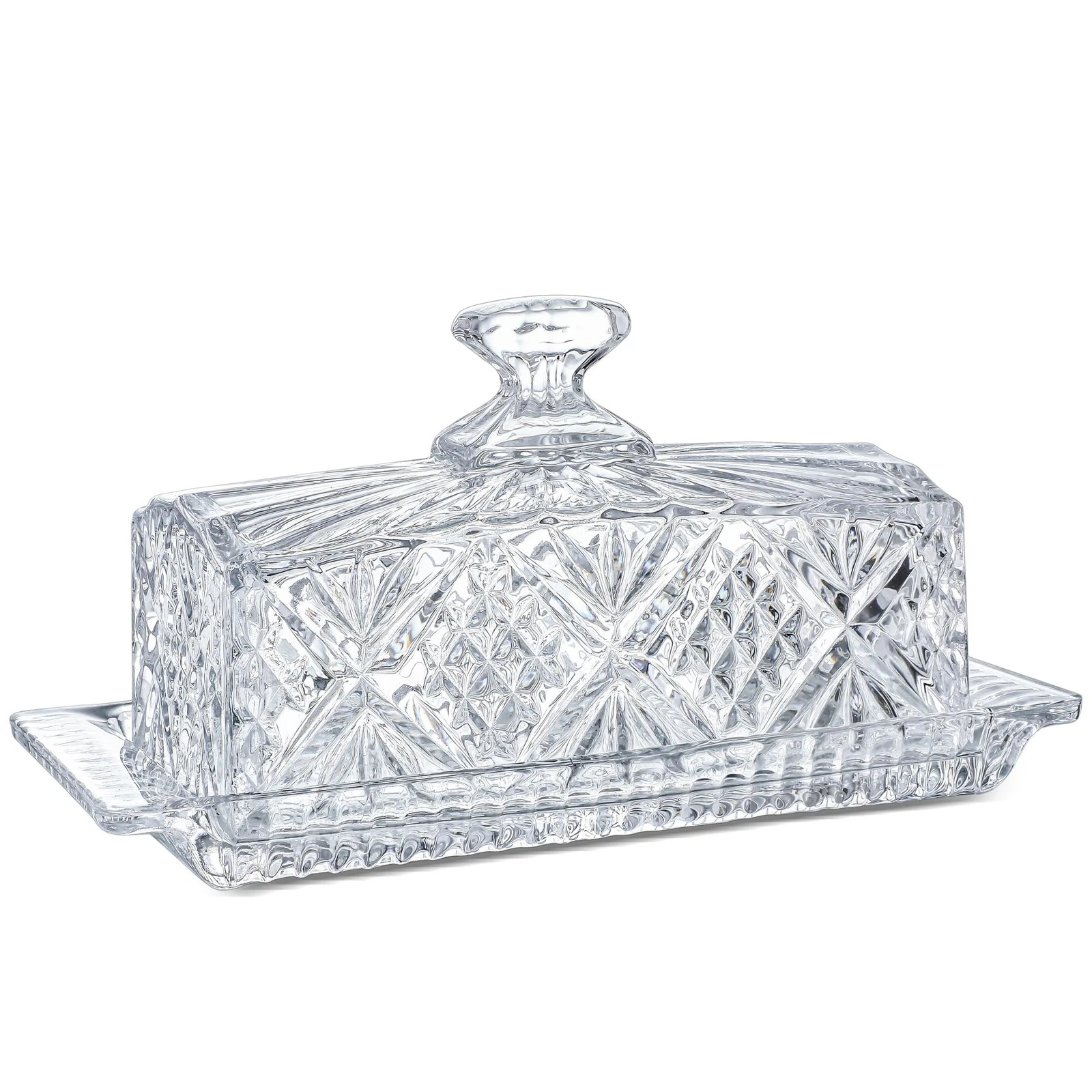 Crystal Covered Butter Dish,8inch Classic Glass 2-Piece Design Butter Keeper ...
Opens in a new wind