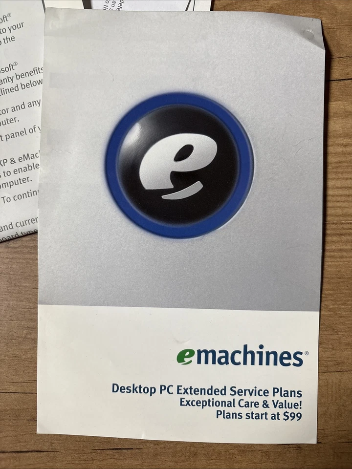 EMACHINES - T2885 PC RESTORE / BACKUP 3-DISC CD-ROM SET, SOFTWARE With Paperwork - Image 4 of 4