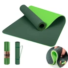 Yoga Mat 72 X 24'' Exercise Mats 8Mm TPE Non-Slip Extra Thick High-Density Eco F