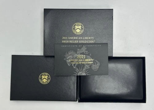 2021-W American Liberty High Gold Relief $100 OGP and COA - NO COIN