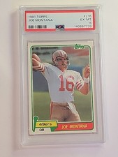 1981 TOPPS Joe Montana ROOKIE CARD 49ers PSA 6 HOF great INVESTMENT Clean Slab