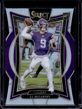 2024 Panini Select JJ McCarthy Concourse RC Silver Prizm Die-Cut #24 Vikings