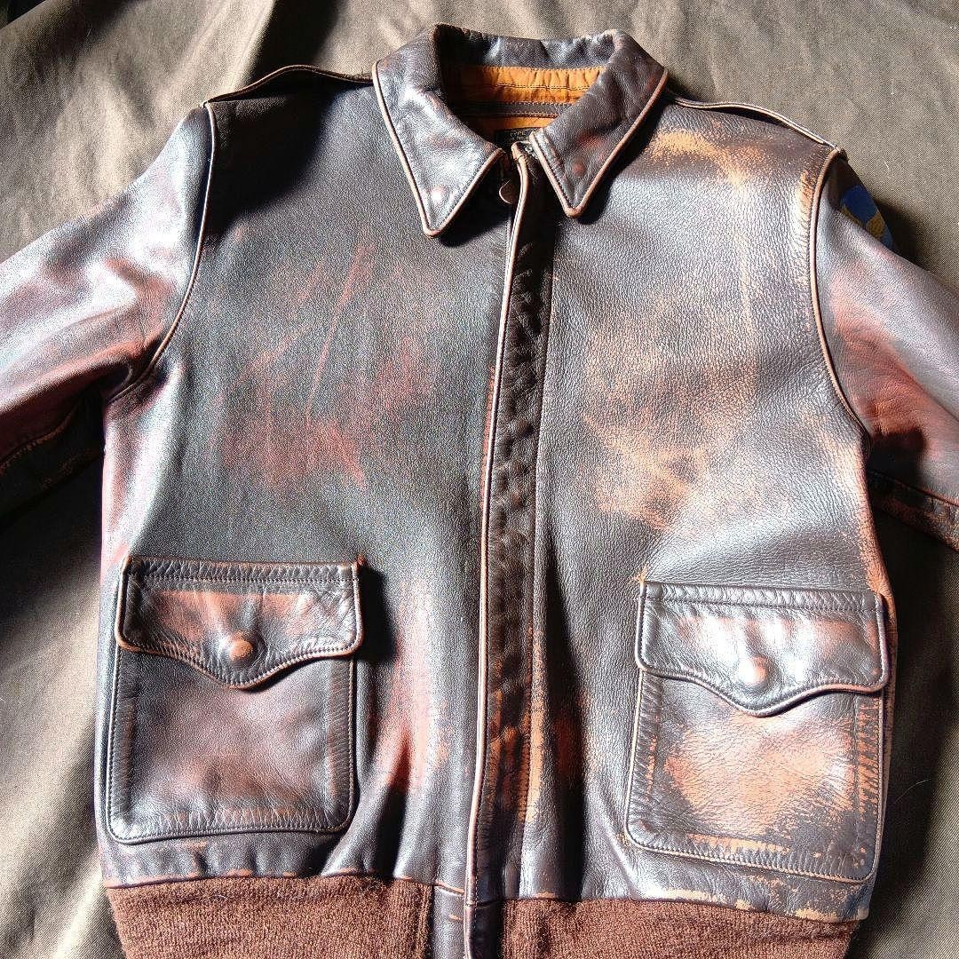 Buzz Rickson's A2 Horseside Flight Jacket 90s Ear… - image 3