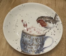 Wrendale Design Royal Worcester Christmas Robin Plate. Excellent Condition.