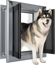 Dog Door for Wall, Heavy Duty Large Dog Door, Pet Door with Two Sliding Locking