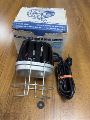 Vintage Acme-Lite Model 800 XL-Lite Movie Camera Light w/ Box - Tested Works