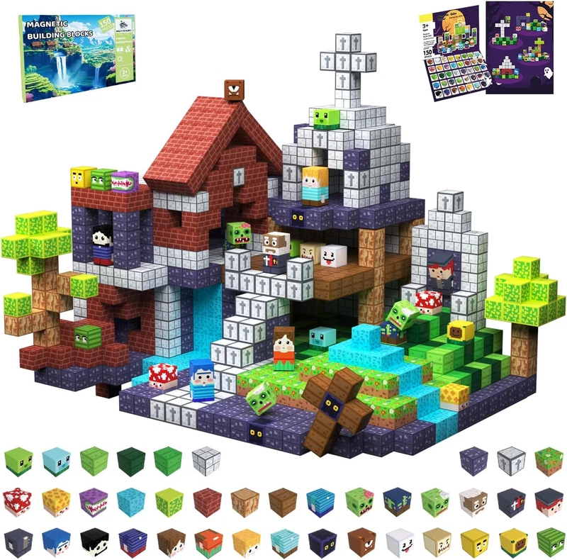 150PCS Magnetic Building Blocks Kids Toys