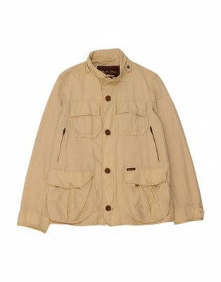 MARLBORO CLASSICS Mens Utility Jacket EU 52 XL Beige Linen AM04 UK