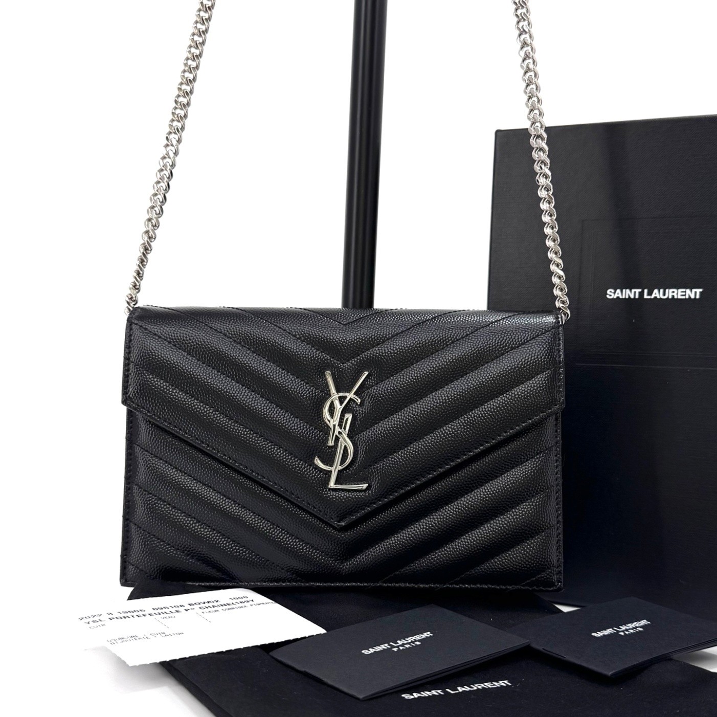 Saint Laurent Envelope WOC catene borsa a tracolla nera (695108) 136237524