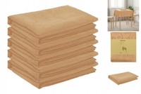 Tischdecke 5 Stk. Rechteckig Beige 140X140 Cm Jacquard-Optik