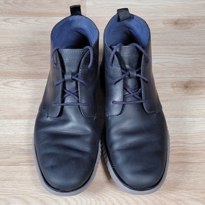 Cole Haan Chukka Boots Mens 11.5 Navy Blue Gray 2 ZeroGrand  display picture 1