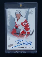2016-17 Tyler Bertuzzi SP Authentic Future Watch Auto Inscribed 686/999 #187 RC
