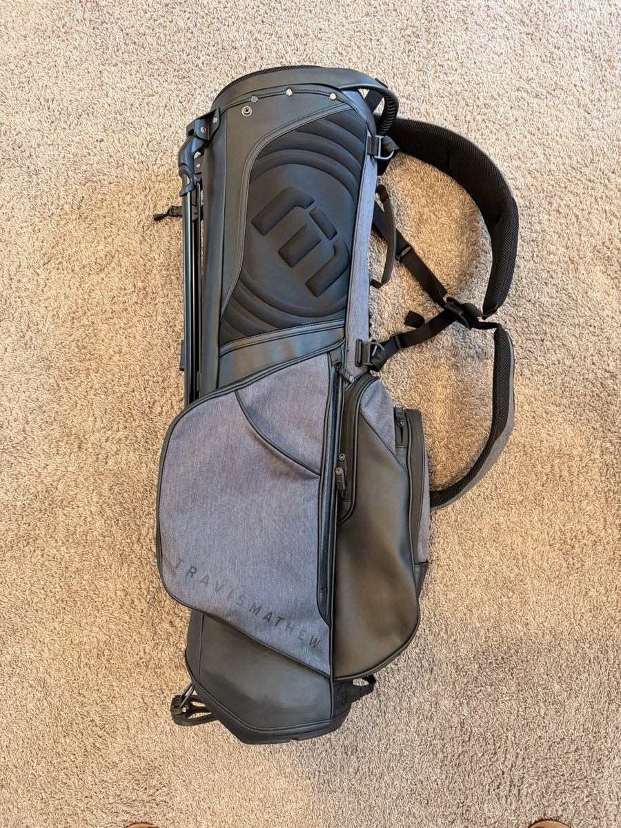 TravisMathew TM Byob Stand Golf Bag 4-Way Divider Dual Strap Gray