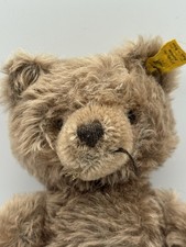 1950s Steiff 9 Mohair Teddy Bear Jointed Austria Made Vintage w/ Button Tag