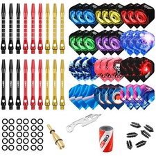 Darts Zubehör Set 36Flights+18Alu Schäfte+1...