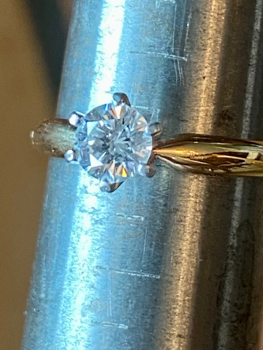 James Avery custom 18k yellow gold diamond ring size 7 eBay