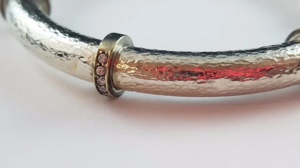 Brazalete SILPADA de plata esterlina con estaciones de circonita cúbica B2831 Foto 3 de 4