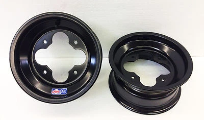 DWT BLACK A5 10" 3+2 FRONT ALUMINUM ROLLED LIP WHEELS RIMS YFZ450 YFZ450R RAPTOR - Bild 1 von 3