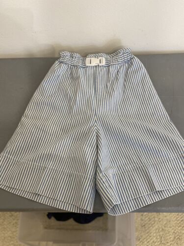 Vintage 1990er Espirit blau/weiß gestreifte Bermuda Shorts Taschen Größe Small - Bild 1 von 5