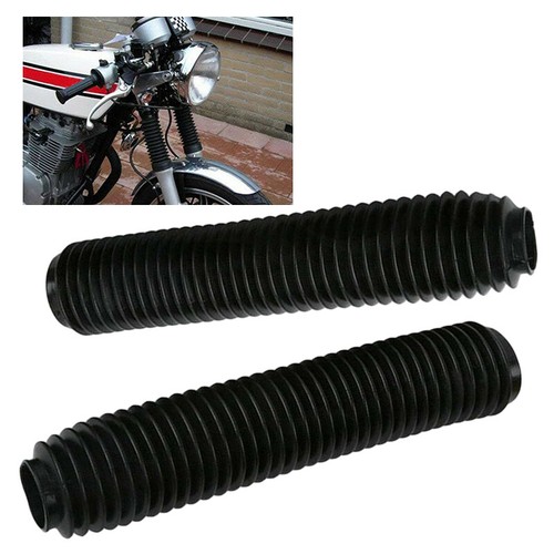 2x Motorcycle Rubber Front Fork Shock Gaiter Boots Absorber Dust Cover ...