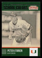2015 Panini Contenders Old School Colors Peter O'Brien #21 Miami Hurricanes