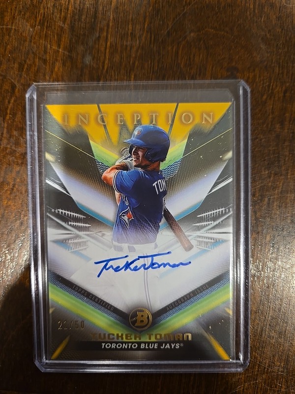 2023 Topps Inception Tucker Toman Autographed Card #ed 22/50